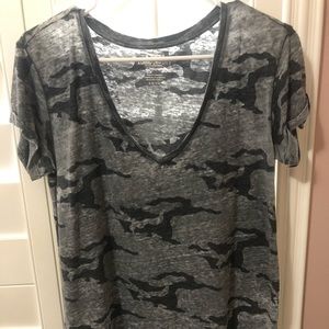 black and grey camo american eagles shirt